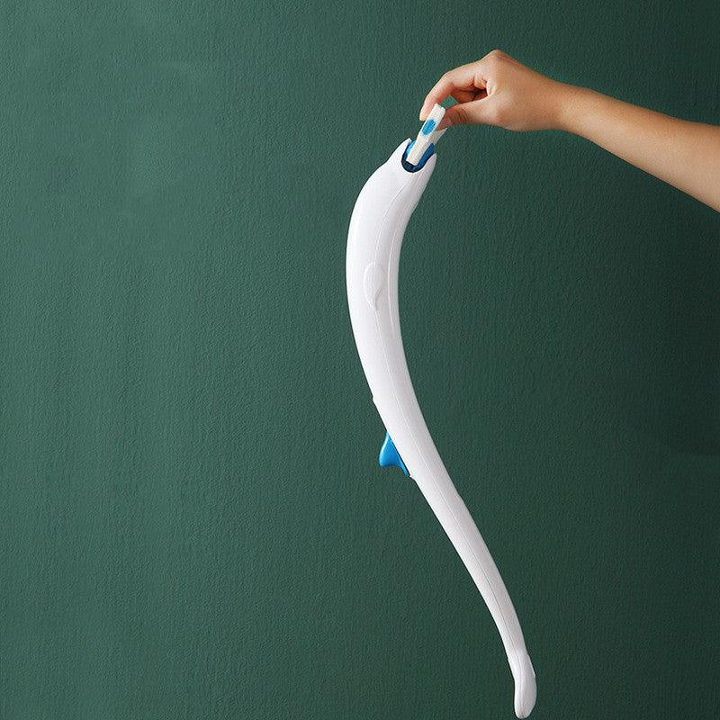 Japanese Style Dolphin Toilet Brush Comes With Cleaner - Pacisia