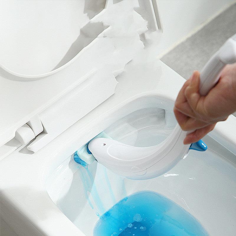 Japanese Style Dolphin Toilet Brush Comes With Cleaner - Pacisia