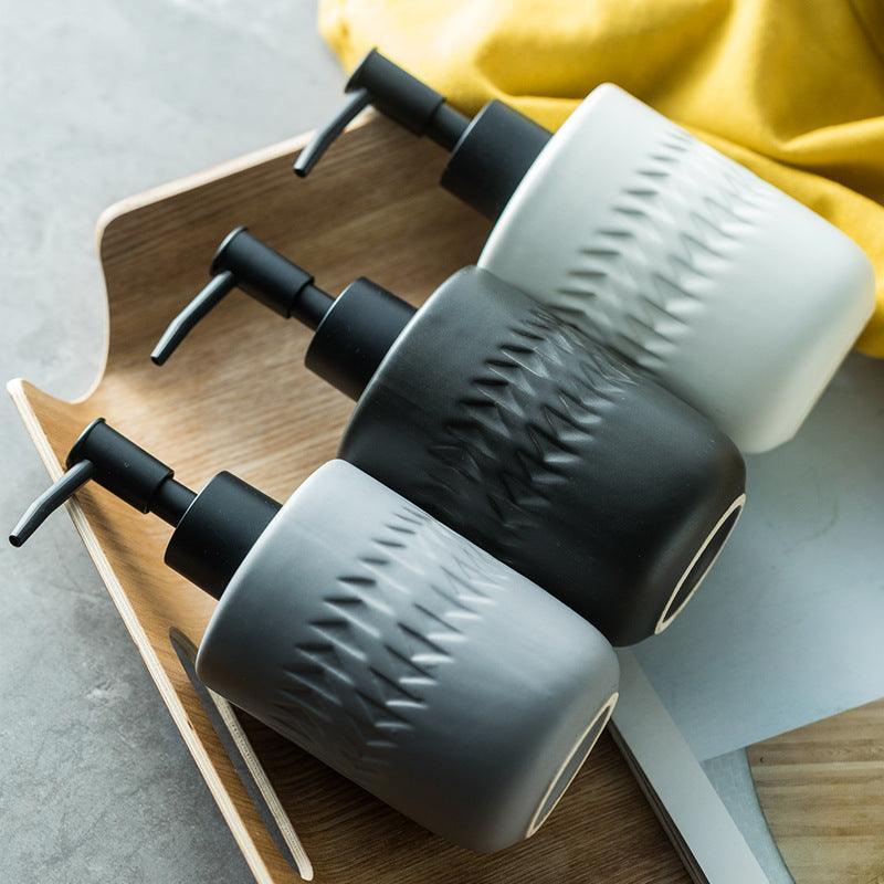 Light Luxury Ceramic Hand Sanitizer Shower Gel Shampoo Press Bottle - Pacisia