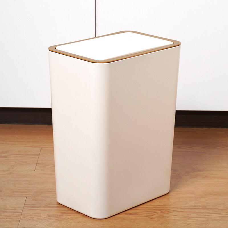 Living Room Bathroom With Lid Press Corner Trash Bin - Pacisia