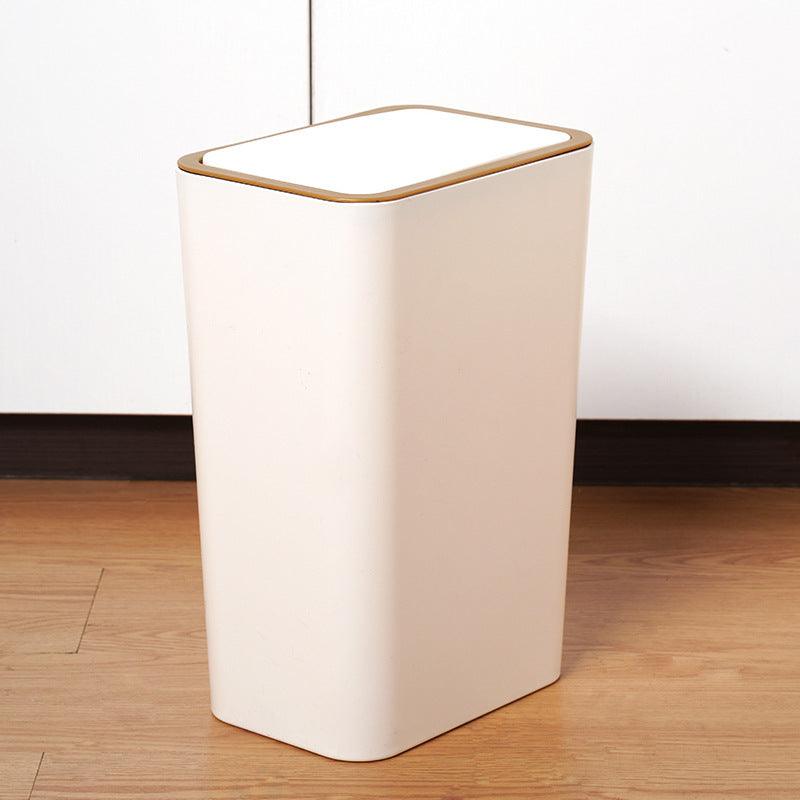Living Room Bathroom With Lid Press Corner Trash Bin - Pacisia