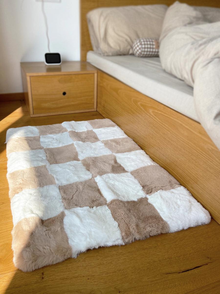 Living Room Sofa Chessboard Rabbit Hair Soft Carpet - Pacisia