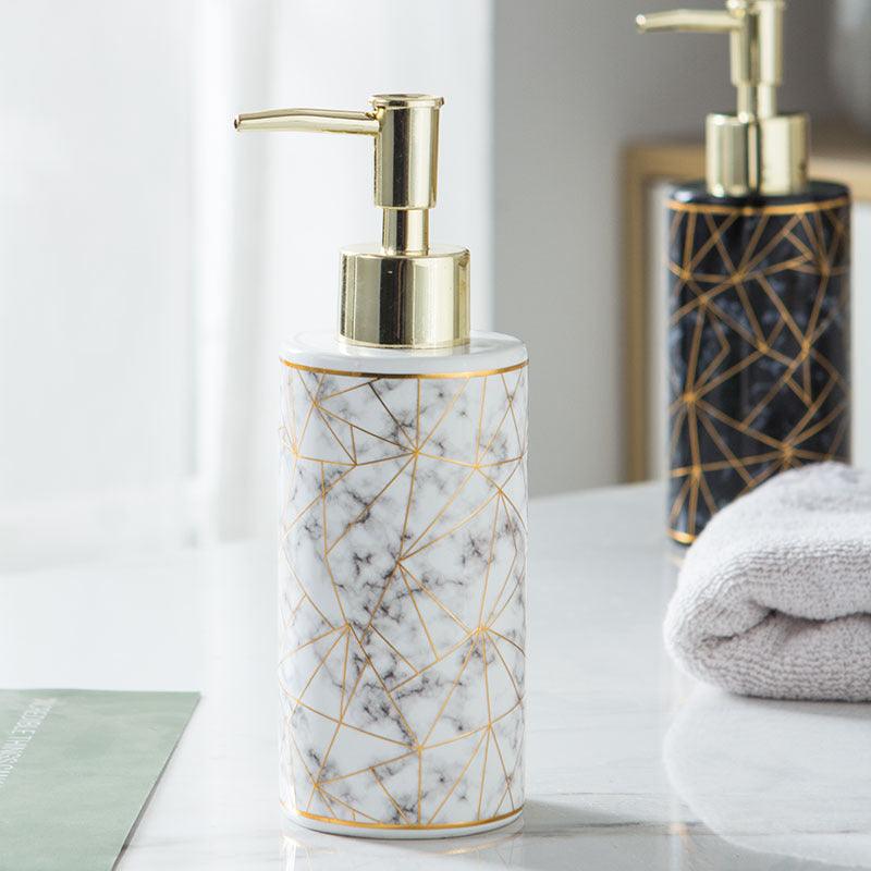 Marble Ceramic Lotion Shampoo Bottle Bathroom Accessories - Pacisia