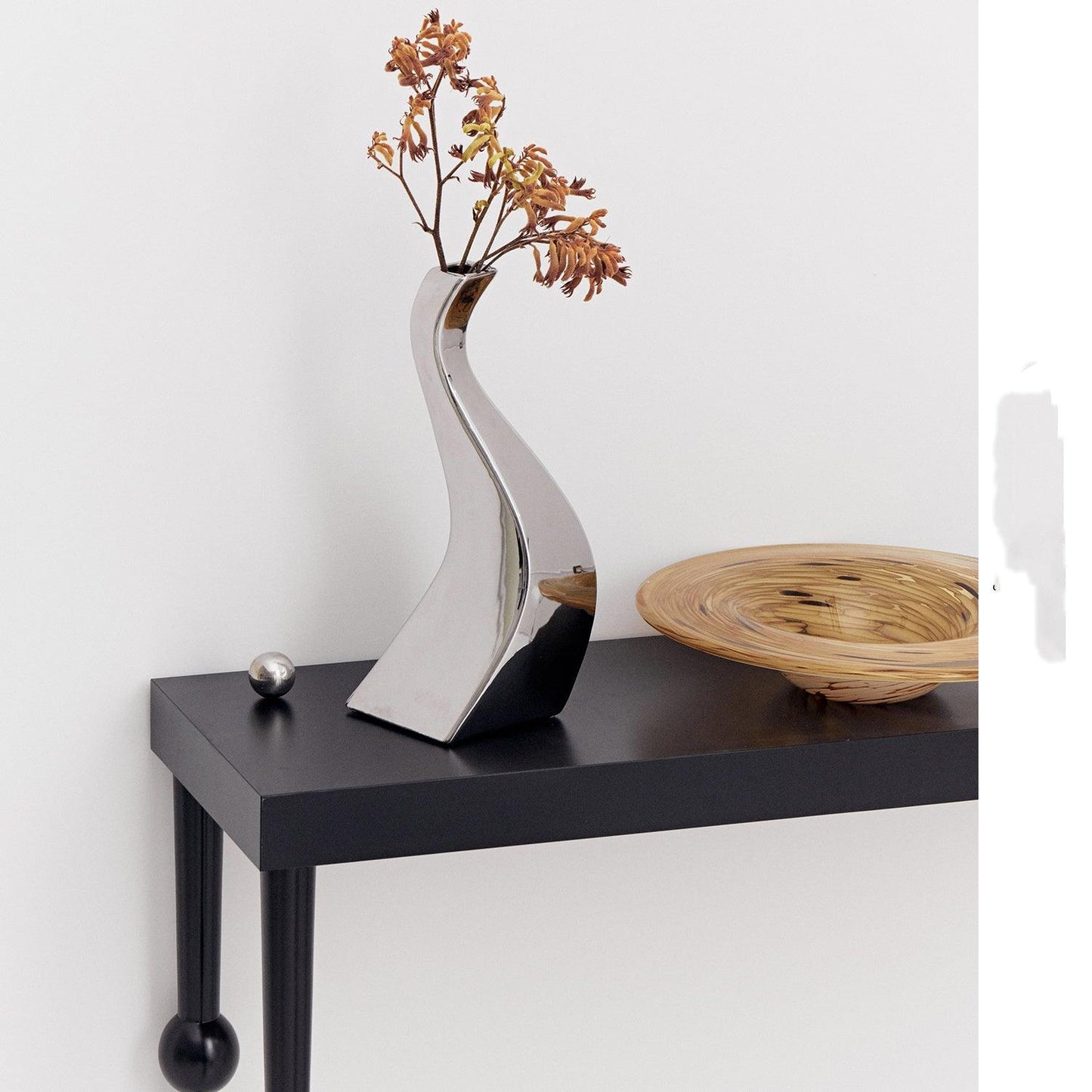 Mirror Silver Vase Ceramic Design Sense Electroplating - Pacisia