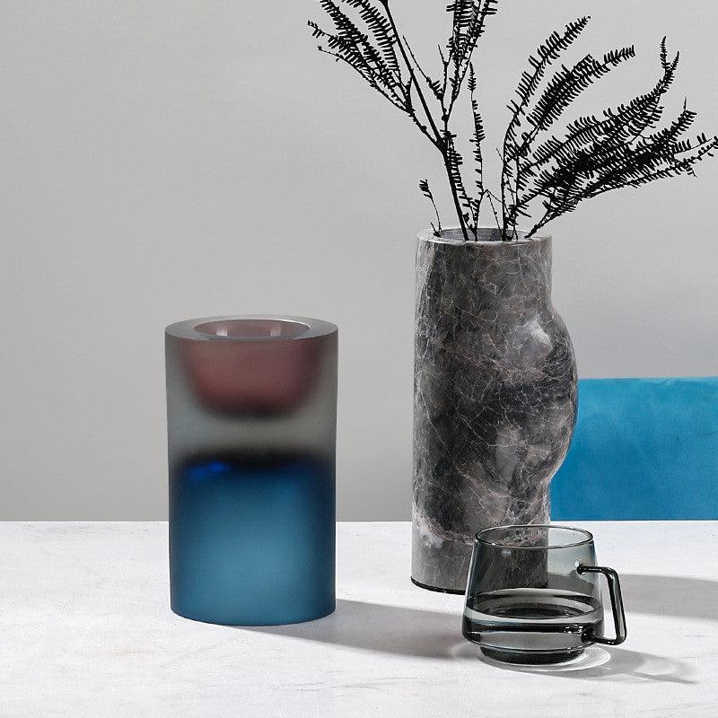 Modern And Simple Double Hollow Glass Vase Decoration Model Room - Pacisia