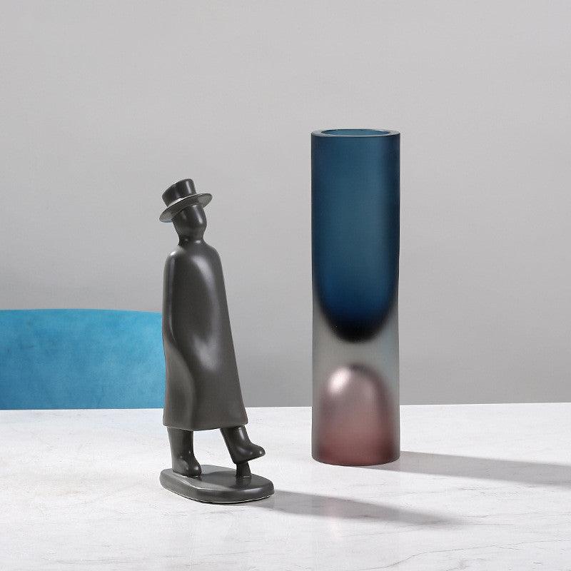 Modern And Simple Double Hollow Glass Vase Decoration Model Room - Pacisia