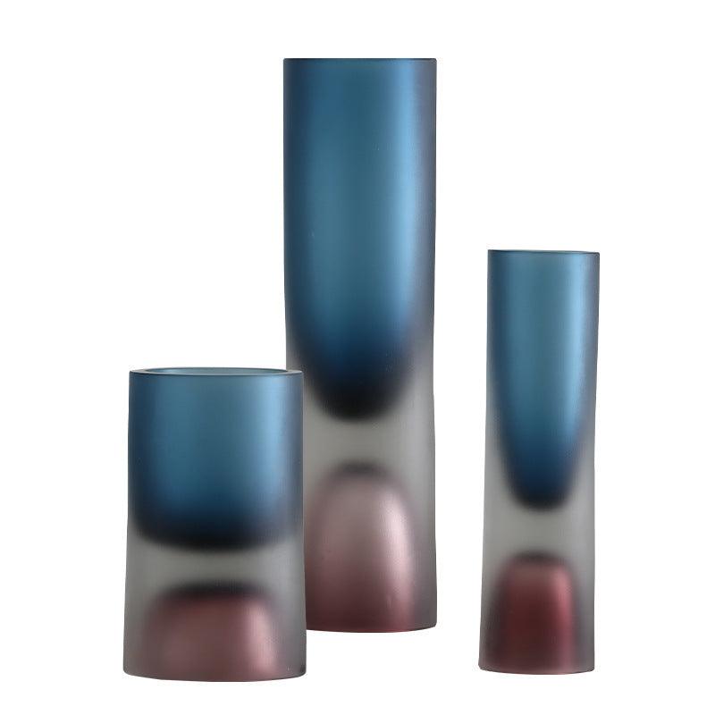 Modern And Simple Double Hollow Glass Vase Decoration Model Room - Pacisia