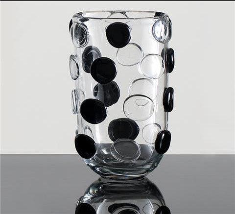 Modern And Simple Hand-made Black And White Light Luxury Glass Vase - Pacisia