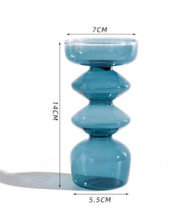 Modern Glass Bubble Vase Art Colored Transparent Small Bottle Decorative Flower Pot - Pacisia