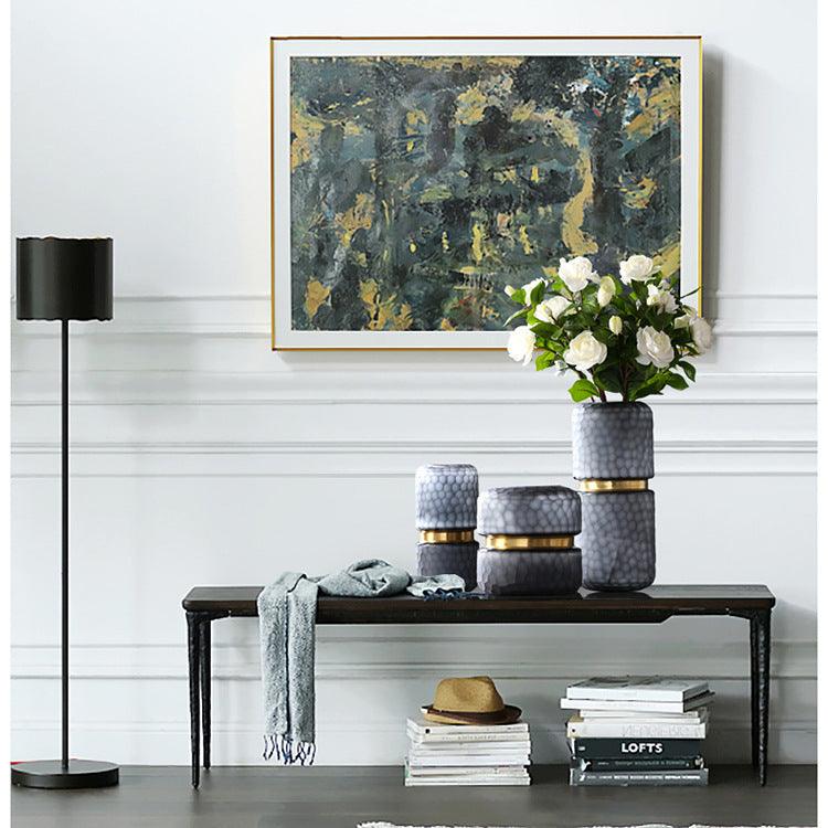 Modern Minimalist Matt Glass Vase Home Living Room Dining Room - Pacisia