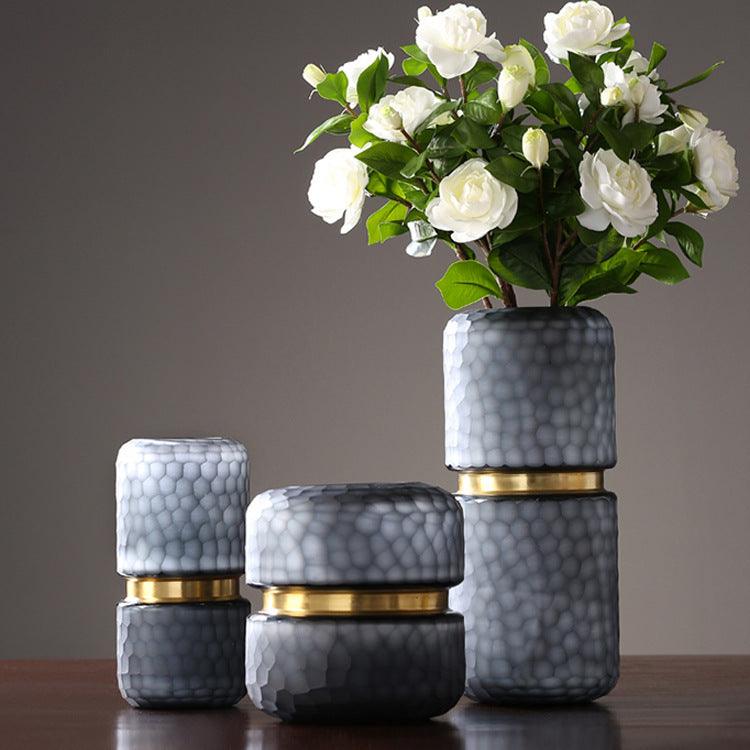 Modern Minimalist Matt Glass Vase Home Living Room Dining Room - Pacisia