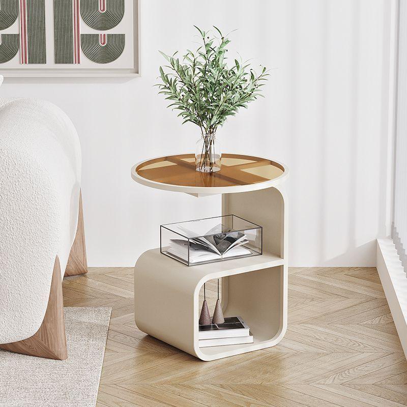 Modern Round Tempered Glass Sofa Side Table - Pacisia