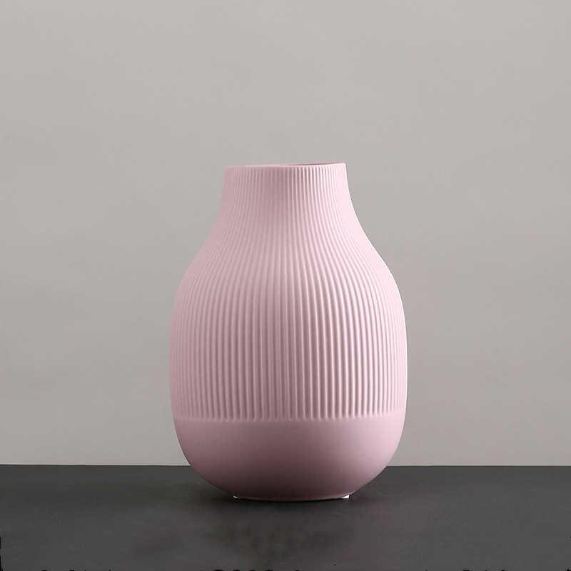 Morandi Color Ceramic Vase Ornament Nordic Simple - Pacisia