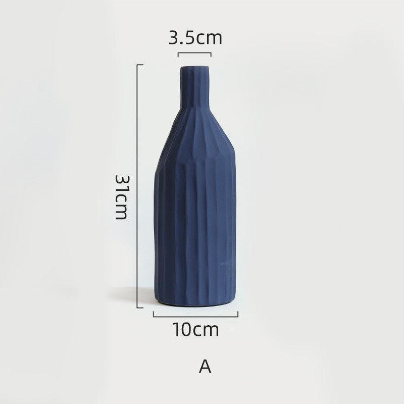 Morandi Color Nordic Style Creative Ceramic Dry Flower Vase Living Room Flower - Pacisia