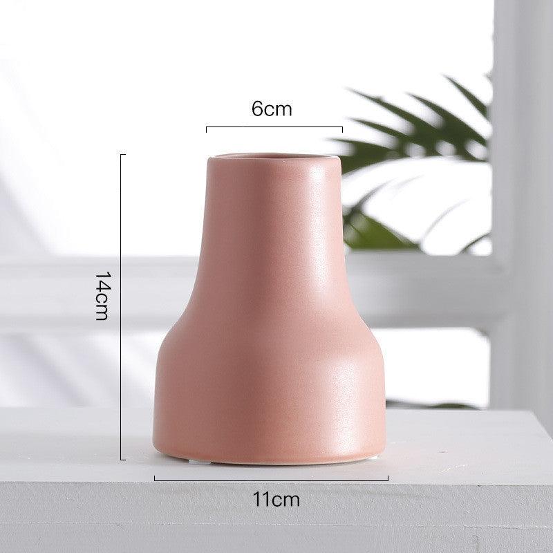 Morandi Color Nordic Style Creative Ceramic Dry Flower Vase Living Room Flower - Pacisia
