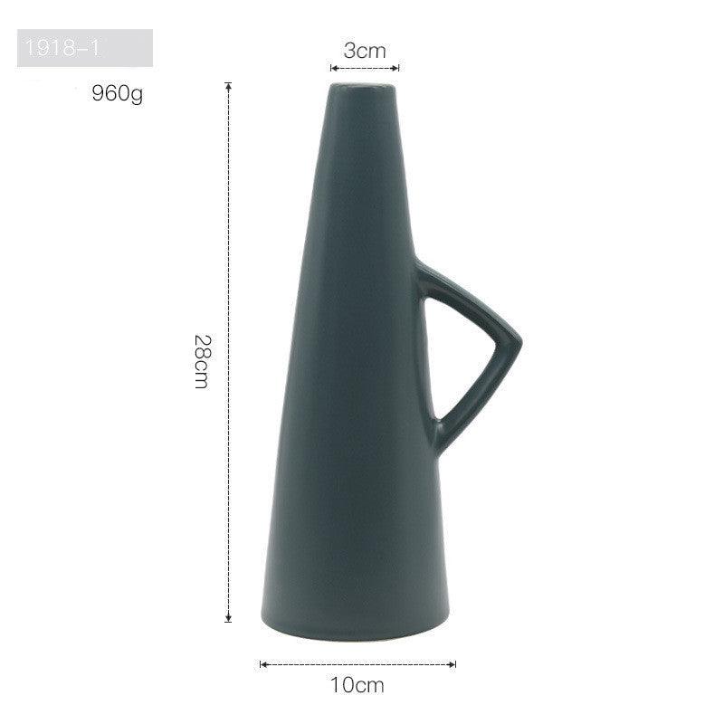 Morandi Color Nordic Style Creative Ceramic Dry Flower Vase Living Room Flower - Pacisia