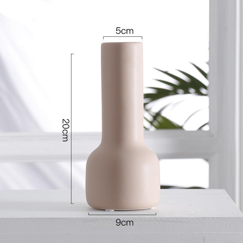 Morandi Color Nordic Style Creative Ceramic Dry Flower Vase Living Room Flower - Pacisia