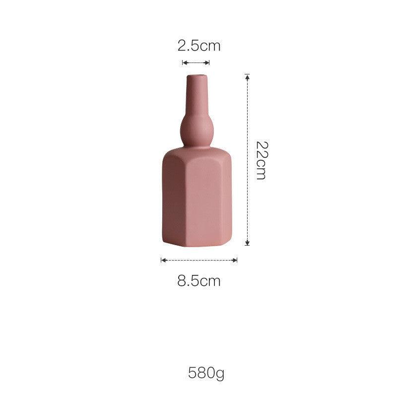 Morandi Color Nordic Style Creative Ceramic Dry Flower Vase Living Room Flower - Pacisia