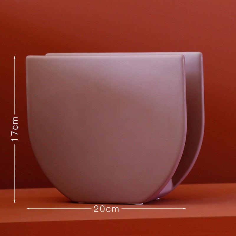 Morandi Color Nordic Style Creative Ceramic Dry Flower Vase Living Room Flower - Pacisia