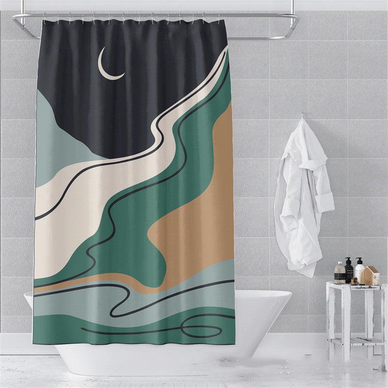 Morandi Shower Curtain Abstract Art Bathroom Bathroom - Pacisia