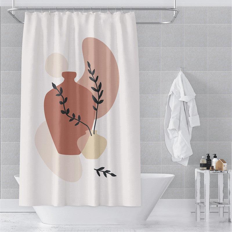 Morandi Shower Curtain Abstract Art Bathroom Bathroom - Pacisia