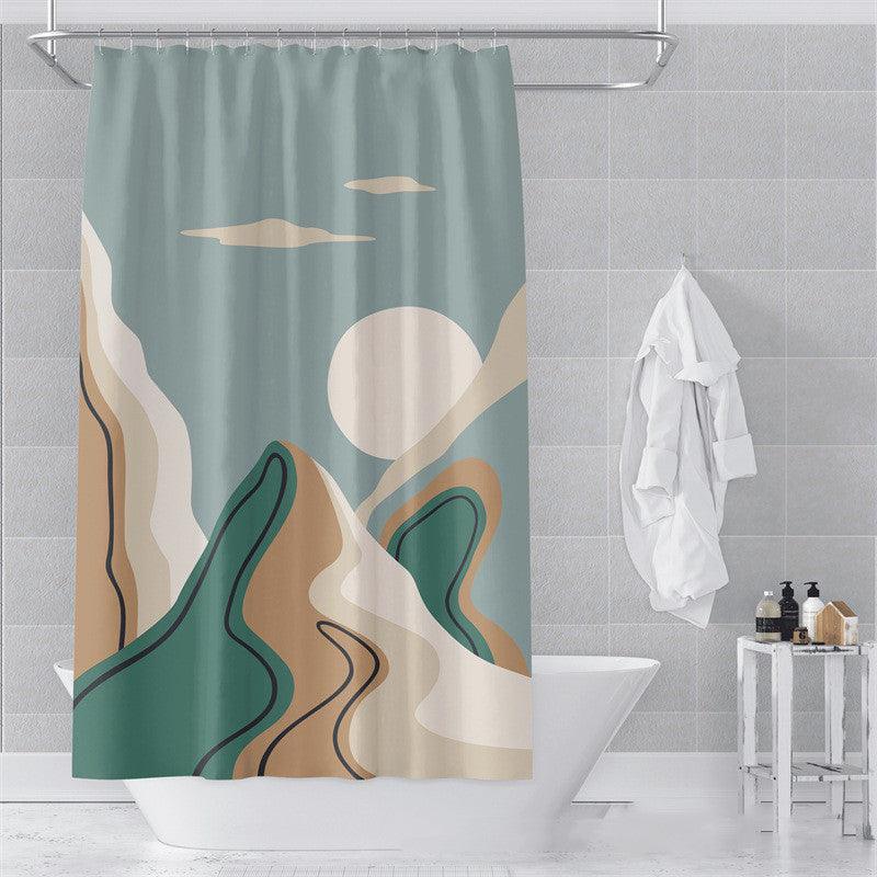 Morandi Shower Curtain Abstract Art Bathroom Bathroom - Pacisia