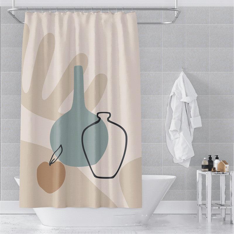 Morandi Shower Curtain Abstract Art Bathroom Bathroom - Pacisia