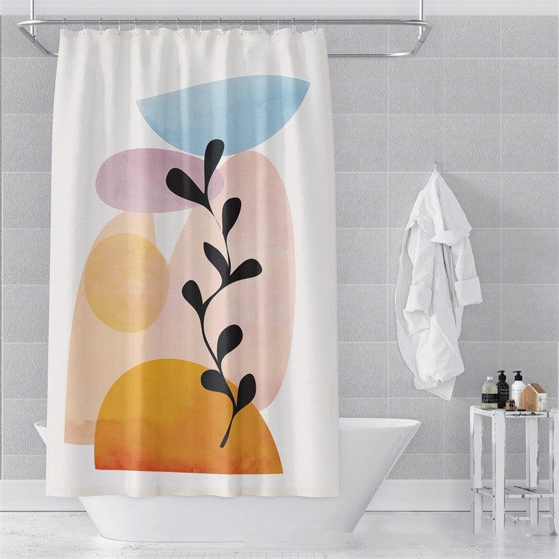 Morandi Shower Curtain Abstract Art Bathroom Bathroom - Pacisia