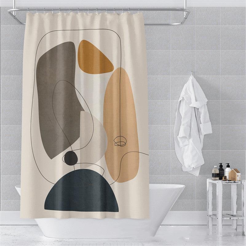 Morandi Shower Curtain Abstract Art Bathroom Bathroom - Pacisia