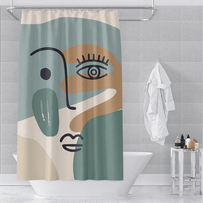 Morandi Shower Curtain Abstract Art Bathroom Bathroom - Pacisia