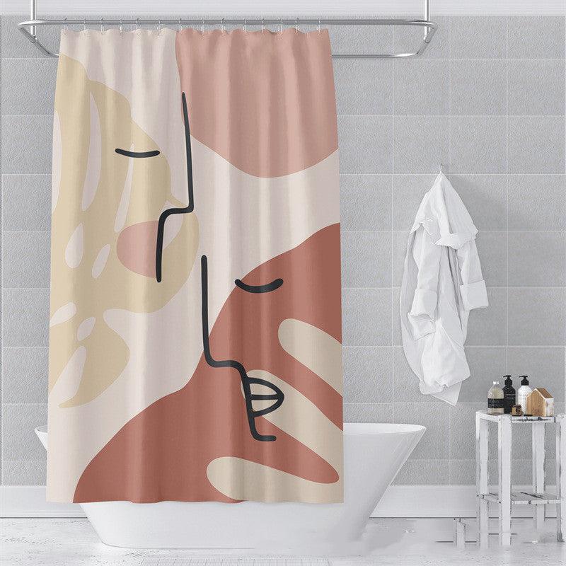 Morandi Shower Curtain Abstract Art Bathroom Bathroom - Pacisia