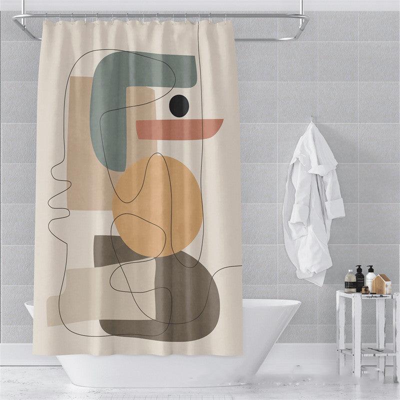 Morandi Shower Curtain Abstract Art Bathroom Bathroom - Pacisia