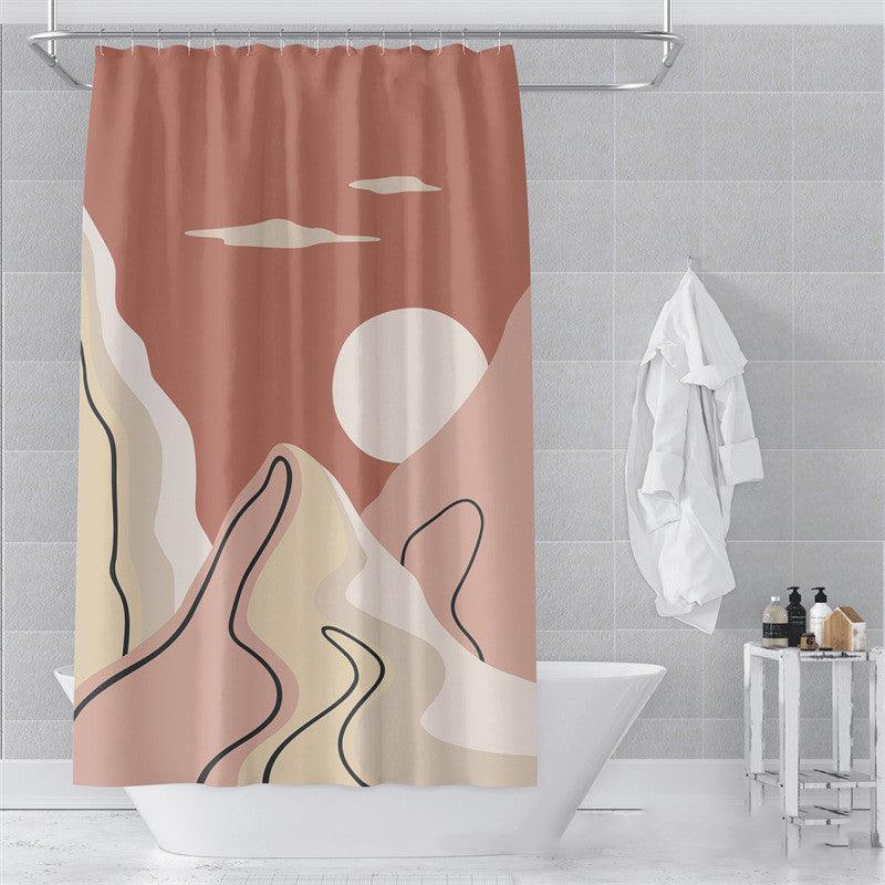 Morandi Shower Curtain Abstract Art Bathroom Bathroom - Pacisia