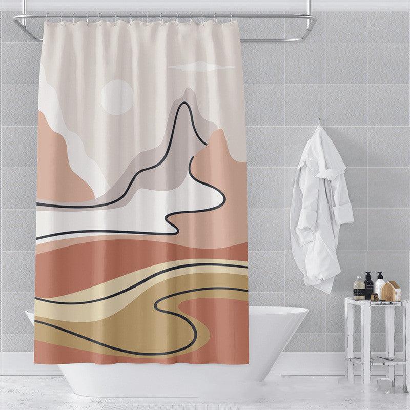 Morandi Shower Curtain Abstract Art Bathroom Bathroom - Pacisia