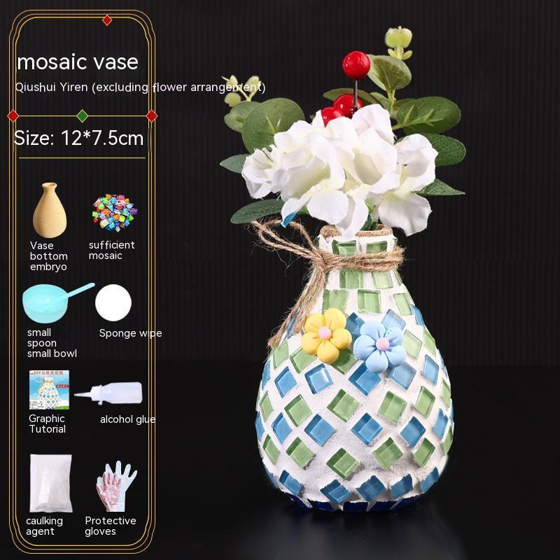 Mosaic Vase Diy Handmade Material Kit - Pacisia