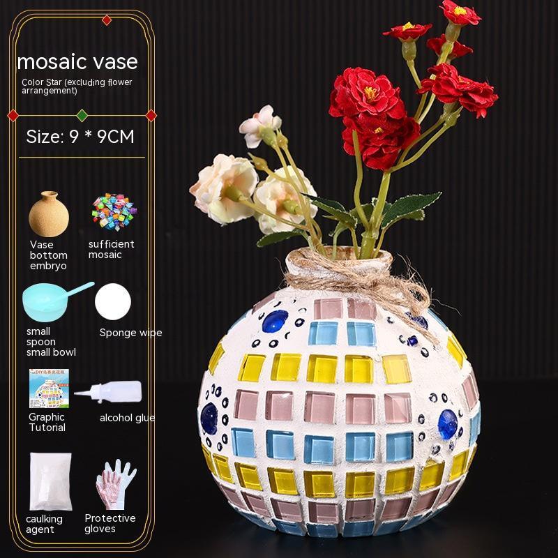 Mosaic Vase Diy Handmade Material Kit - Pacisia