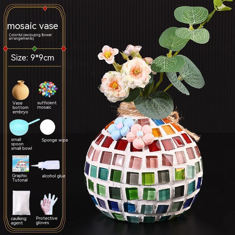 Mosaic Vase Diy Handmade Material Kit - Pacisia