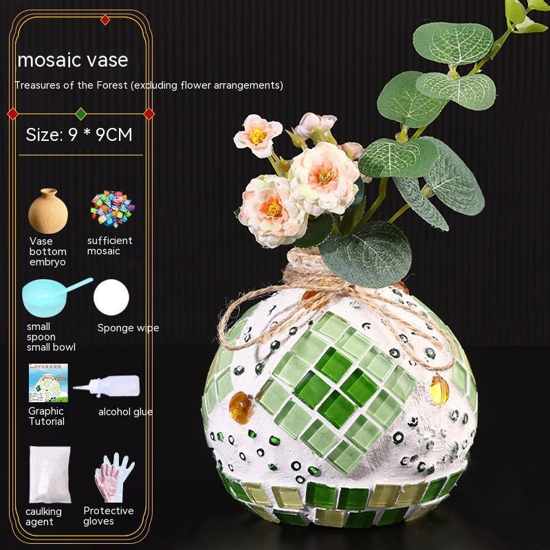 Mosaic Vase Diy Handmade Material Kit - Pacisia