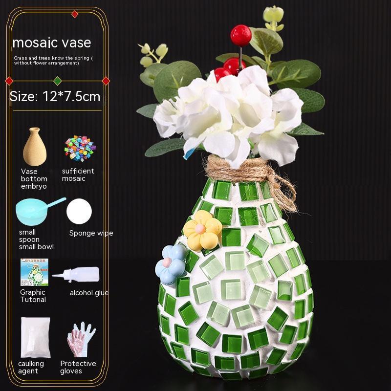 Mosaic Vase Diy Handmade Material Kit - Pacisia