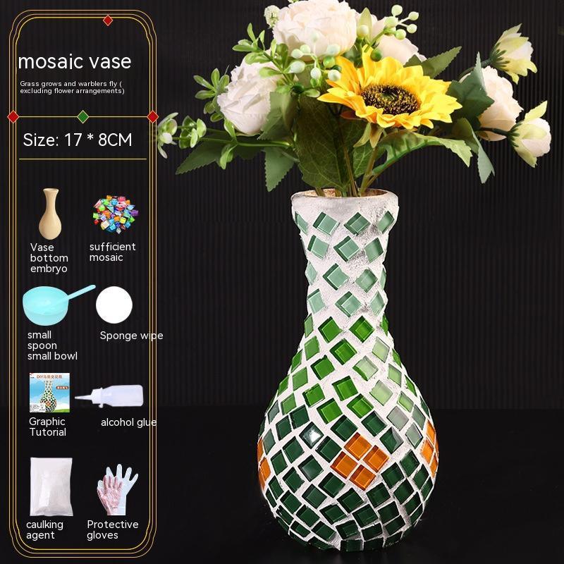 Mosaic Vase Diy Handmade Material Kit - Pacisia