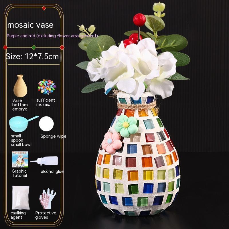 Mosaic Vase Diy Handmade Material Kit - Pacisia