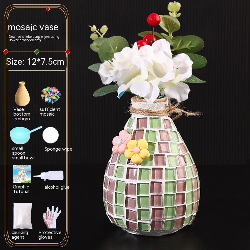 Mosaic Vase Diy Handmade Material Kit - Pacisia