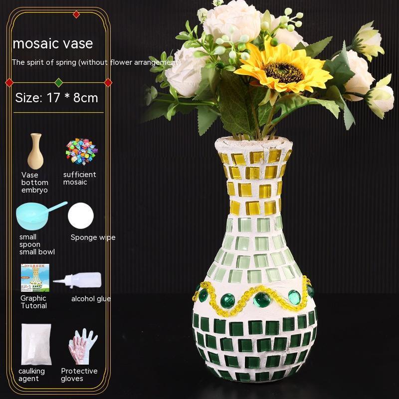 Mosaic Vase Diy Handmade Material Kit - Pacisia