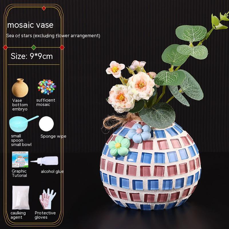 Mosaic Vase Diy Handmade Material Kit - Pacisia