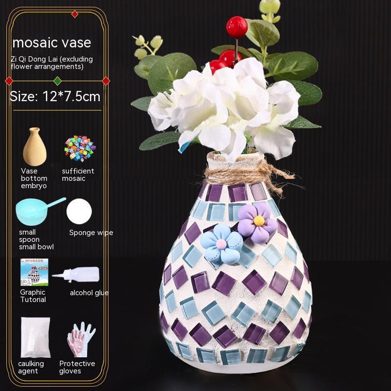 Mosaic Vase Diy Handmade Material Kit - Pacisia