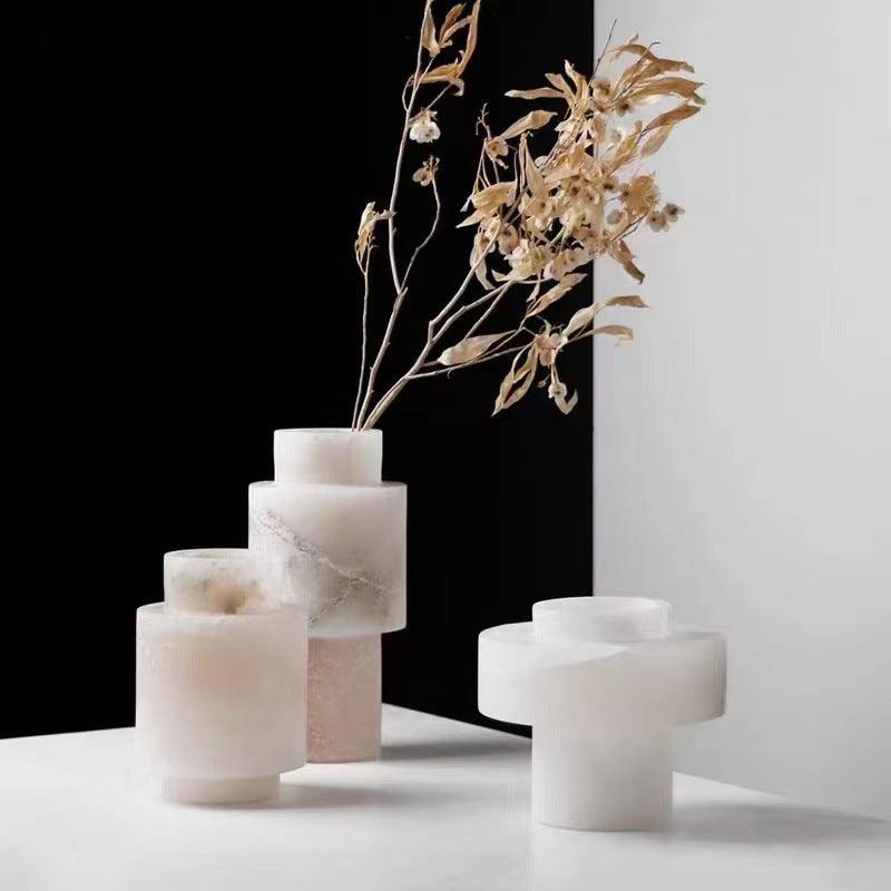 Natural Marble Marble Flowerpot And Flower Vase Creative Ornaments - Pacisia