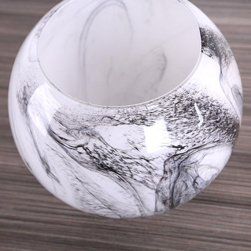 New Simple Marble Pattern Glass Vase Ornaments - Pacisia
