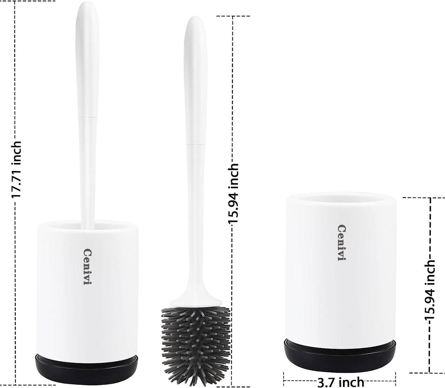 Non-stick Hair Soft Plastic Brush Head Toilet - Pacisia