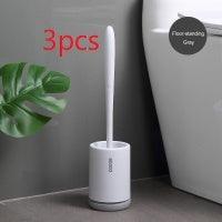 Non-stick Hair Soft Plastic Brush Head Toilet - Pacisia