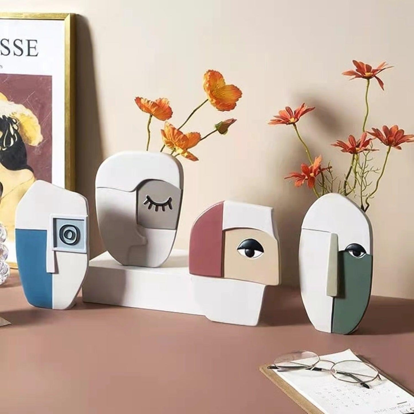 Nordic Abstract Face Vase Home Decoration - Pacisia
